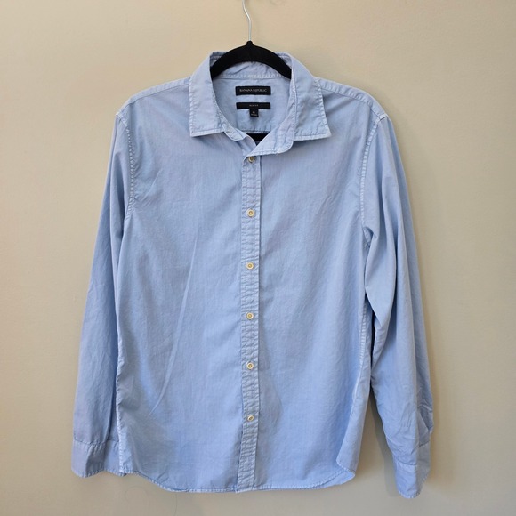 Banana Republic Other - Banana Republic Mens Slim Fit Light Blue Button Down Shirt Size Medium
